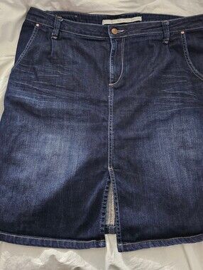 Part Two Denim Skirt With Slit